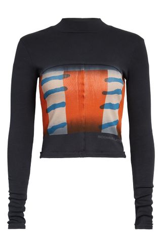 Eckhaus Latta + Long Sleeve Lapped Seam Baby T-Shirt