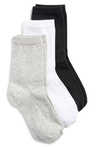 Nordstrom + Best Assorted 3-Pack Cotton Blend Crew Socks