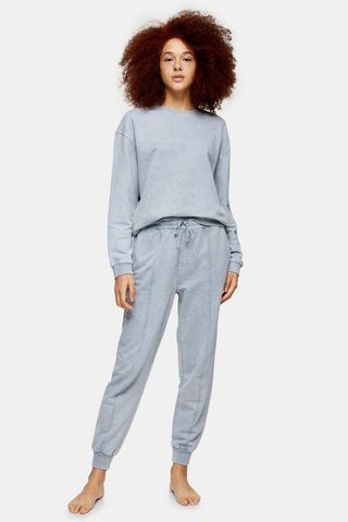 Topshop + Blue Acid Wash Sweatpants