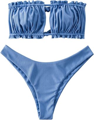 Zaful + Bandeau Bikini Set Swimsuit