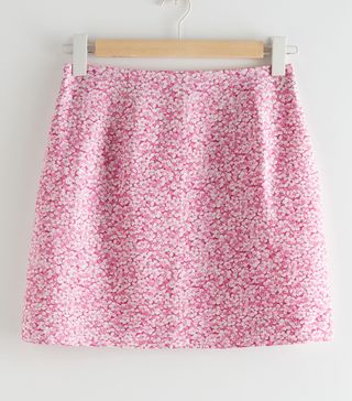 & Other Stories + Floral Linen-Blend Mini Skirt