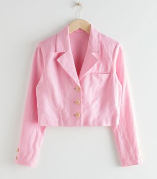 & Other Stories + Cropped Linen Blazer