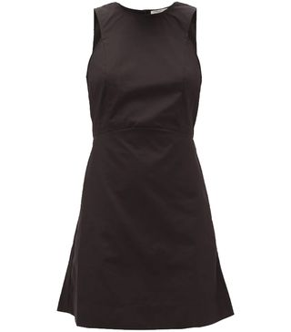 Three Graces London + Trini Cutout-Back Cotton-Poplin Mini Dress