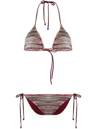 Missoni Mare + Halter Neck Striped Bikini Set