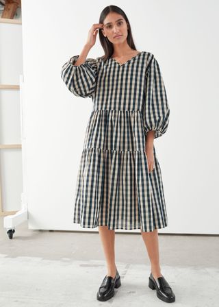 & Other Stories + Voluminous Puff Sleeve Midi Dress