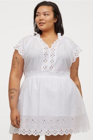 H&M + Embroidered Cotton Dress