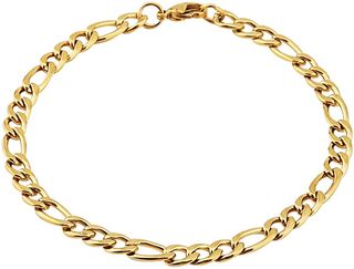Hzman + 18k Real Gold Plated Figaro Chain