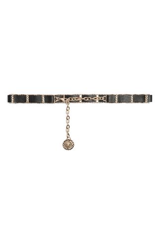 Topshop + Lion and Chain Faux-Leather Belt