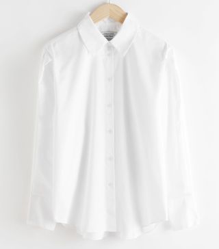 & Other Stories + Pleated Shoulder Cotton Shirt