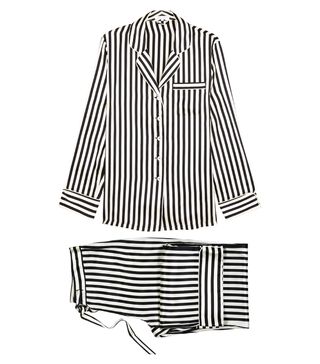 Olivia Von Halle + Lila Nika Striped Silk Pyjama Set