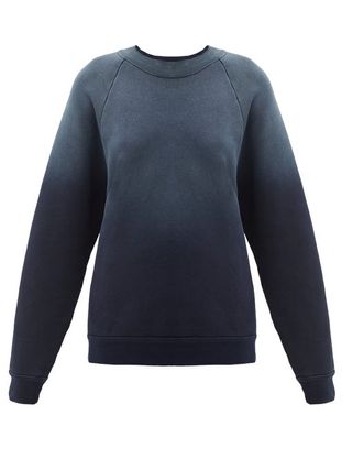 Les Tien + High-Neck Ombré Brushed-Back Cotton Sweatshirt