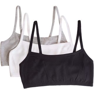 Fruit of the Loom + Cotton Pullover Sport Bra (Pack of 3)