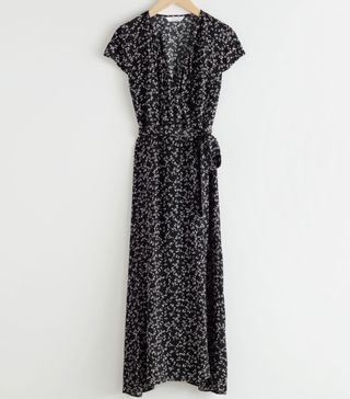& Other Stories + Floral Midi Wrap Dress