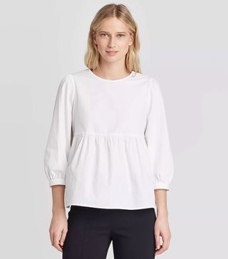 Who What Wear x Target + Balloon 3/4 Sleeve Blouse