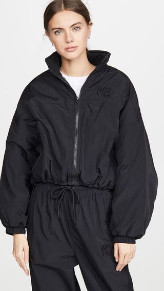 AlexanderWang.T + Nylon Zip Jacket With Logo