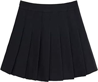 Chouyatou + Simple High Waist All Around Pleated A-Line Skirt