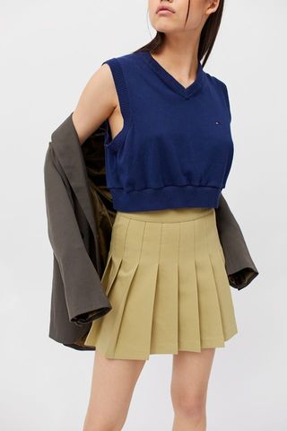 Motel + Casta Pleated Mini Skirt