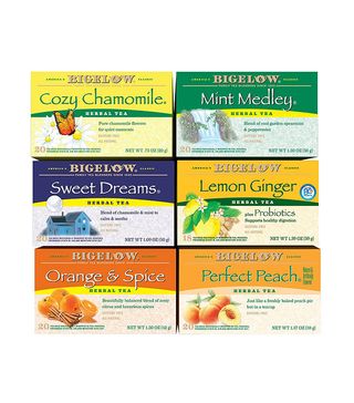 Bigelow Tea + Herbal Variety Tea Bags, 20-Count Boxes (Pack of 6)
