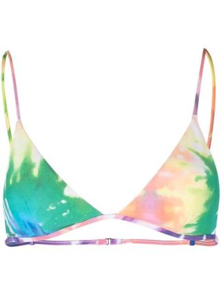 Ack + Fine Tie Dye Rainbow Bikini Top