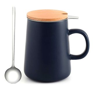 J-Family + Porcelain Tea Mug With Infuser and Lid