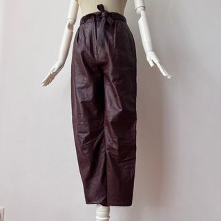 Vintage + High Waist Women's Leather Pants