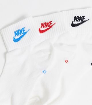 Nike + Everyday Essentials 3 Pack Ankle Socks in White