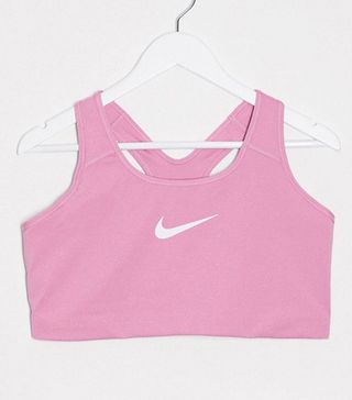 Nike + Training Plus Medium Support Swoosh Bra in Pink