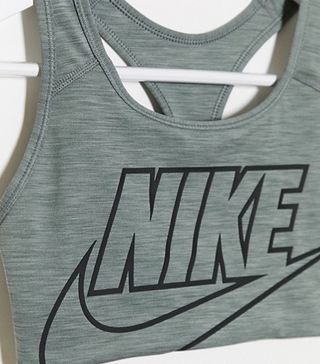 Nike + Training Futura Swoosh Bra in Grey