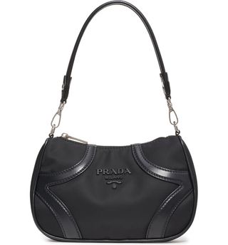 Prada + Nylon & Leather Baguette Bag