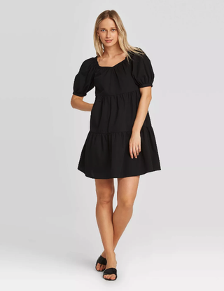 Who What Wear + Puff Short Sleeve Dress