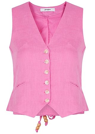 Gimaguas + Sunset Pink Linen Waistcoat