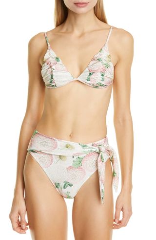 Adriana Degreas + Floral Print High Waist Bikini