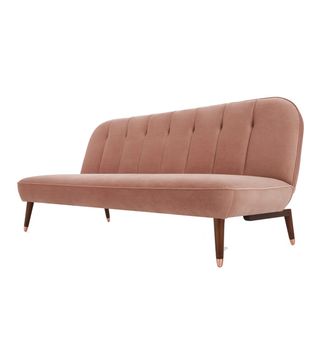 Made + Margot Click Clack Sofa Bed, Blush Pink Velvet