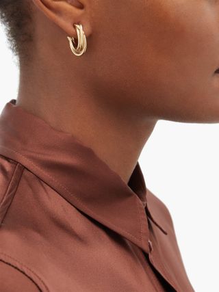 Completedworks + Encounter Intertwined Gold-Vermeil Hoop Earrings