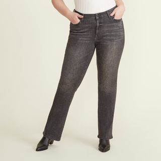 Warp + Weft + Slim Bootcut Jeans in Gravity Grey