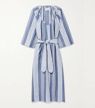 Mara Hoffman + Luz Striped Tencel Lyocell and Organic Cotton-Blend Midi Dress