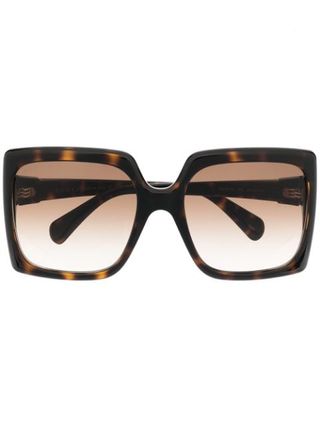 Gucci + Eyewear Square-Frame Logo Plaque Sunglasses
