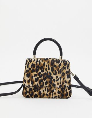 Who What Wear + Casey Mini Bag With Cross Body Strap in Leopard