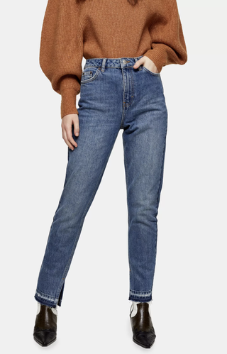 Topshop + Split-Hem Jeans