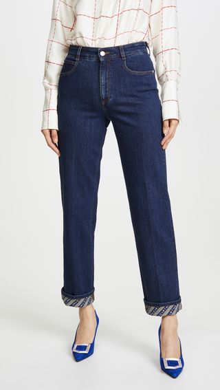 Stella McCartney + Logo Cuff Jeans