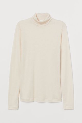 H&M + Lyocell Turtleneck Top