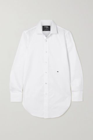 Hommegirls + Embroidered Cotton-Poplin Shirt