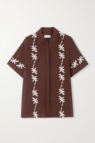Matteau + + Net Sustain Printed Mulberry Silk Shirt