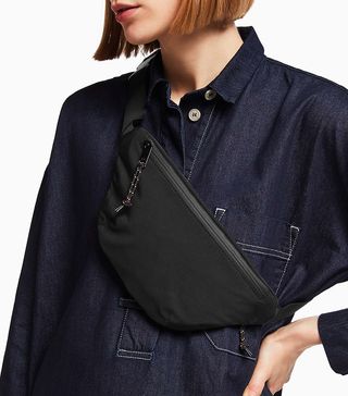 Kin + Nylon Water Resistant Bum Bag in Black