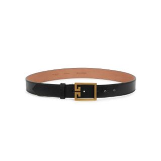 Givenchy + Black Grained Leather Belt