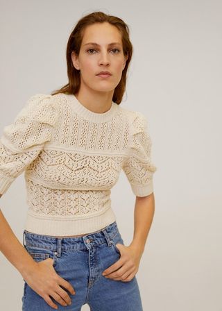 Mango + Openwork Cotton Sweater