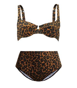 Fisch + Grenadins Leopard-Print Bikini Top and Bottoms