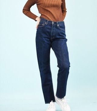 ASOS Marketplace + '90s Retro High-Waisted Straight-Cut Denim Jeans