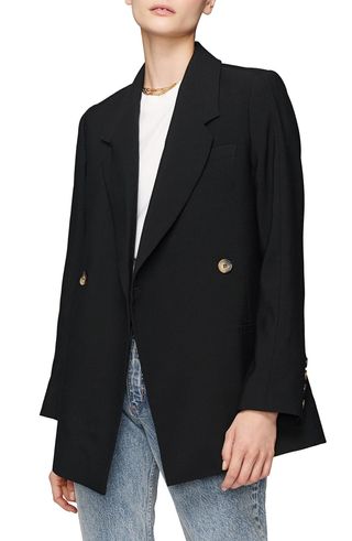 Anine Bing + Kaia Double Breasted Knit Blazer