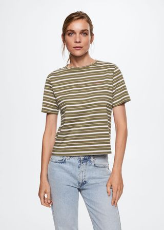 Mango + Message Striped T-Shirt